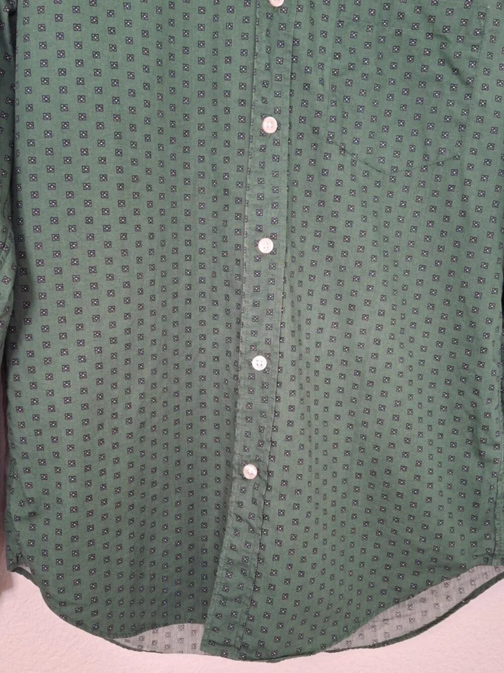 J Crew Mens Floral Shirt Button Down Sz S 100% Cotton Preppy Casual Normcore